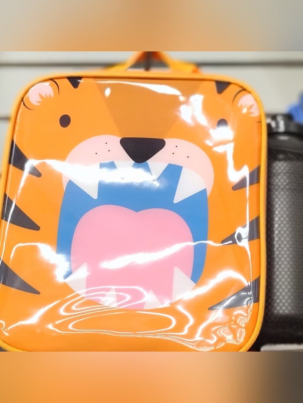 Kids Tiger Lunch Bag with a Water Bottle - Orange